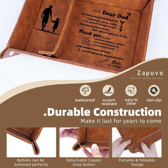 NWT Dear Dad from your Son Valet w/Keychain - Picture 7 of 9